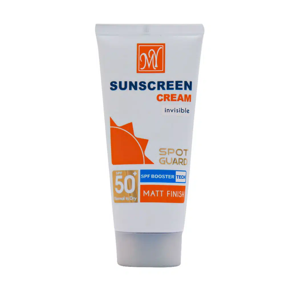کرم ضد آفتاب ضد لک بی رنگ مای انواع پوست نرمال تا خشک اسپات گارد Spf 50