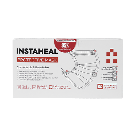 ماسک تنفسی 3 لایه سفید | اینستاهیل