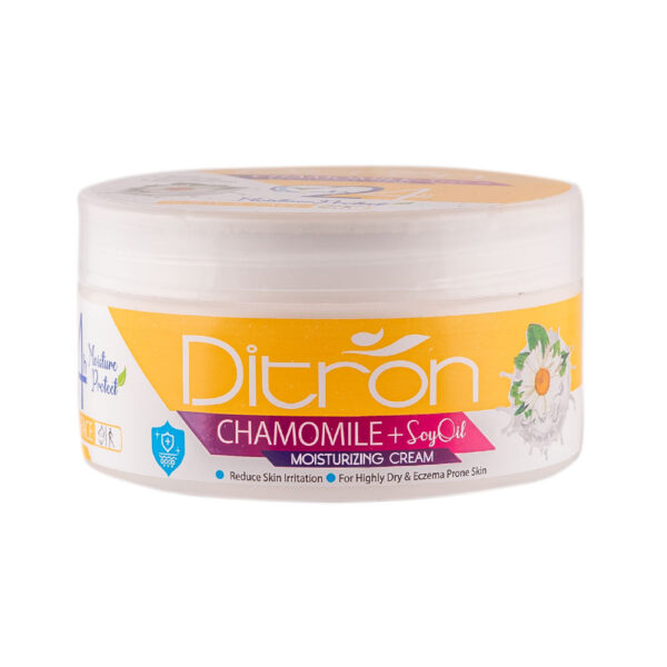 کرم مرطوب کننده بابونه و سویا پوست خشک و حساس دیترون - رجین رخ