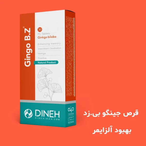 قرص جینگو بی زد : قرص تقویت حافظه و جلوگیری از آلزایمر- قرص وزوز گوش و سرگیجه