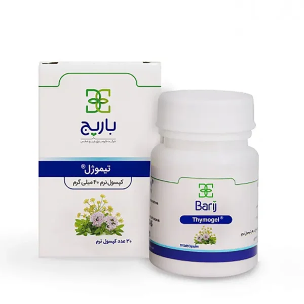 کپسول تیموژل باریج | داروی گیاهی درمان سرفه حاد