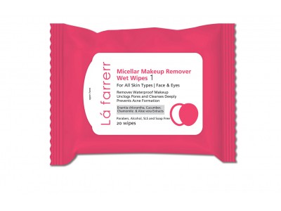 خرید دستمال مرطوب آرایش پاک کن مخصوص انواع پوست - لافارر