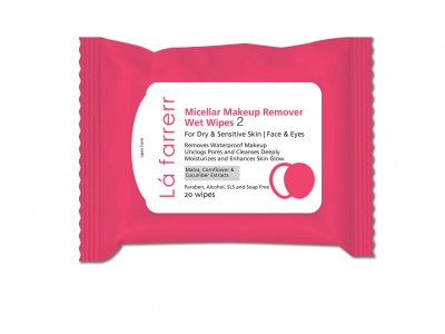 خرید دستمال مرطوب آرايش پاک کن مخصوص پوست‌های خشک - لافارر
