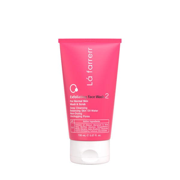 ژل شستشوی صورت مخصوص پوست های معمولی حاوی اسکراب 2 - لافارر