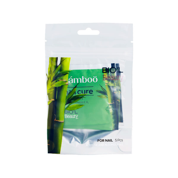 دستمال پاک کننده5 عددی لاک ناخن تک عددی بسته بندی در ساشه بیول