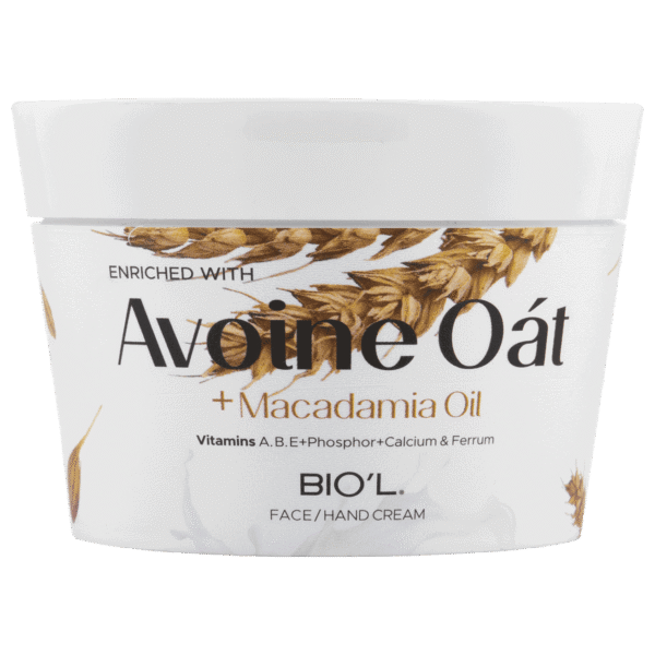 کرم مرطوب کننده دست و صورت مغذی پوستهای حساس و بسیار خشک، حاوی عصاره جو دوسر و ماکادمیا - کرم کاسه‌ای بیول