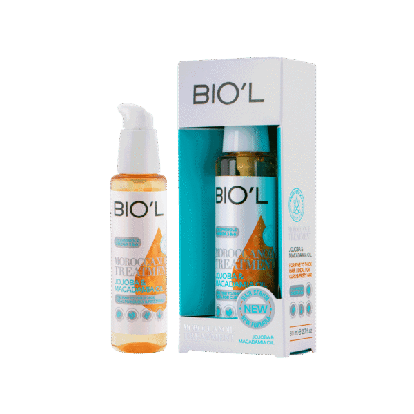 بیول - سرم درمانی و مغذی مو حاوی روغن آرگان مراکشی، جوجوبا و ماکادمیا -80 میل