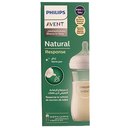 شیشه شیر پیرکس نچرال شیشه ای 240ml فیلیپس اونت