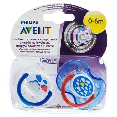 پستانک اونت ارتودنسی جریان آزاد 0-6 philips (4مدل) | فیلیپس اونت