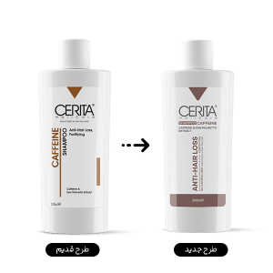 شامپو ضد ریزش حاوی کافئین سریتا cerita مناسب موهای چرب و معمولی حجم 200 میل