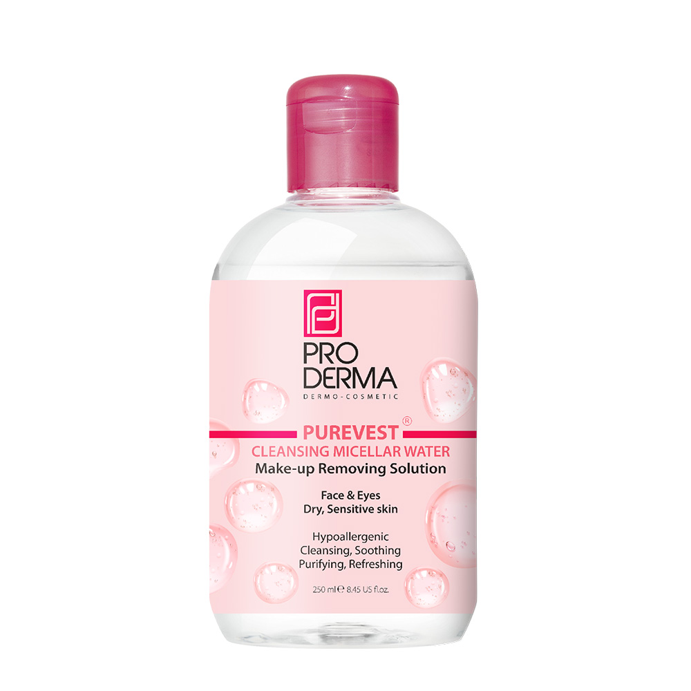 محلول پاک کننده آرایش چشم و صورت مناسب پوست های خشک و حساس - Proderma | پرودرما محلول پاک کننده آرایش چشم و صورت مناسب پوست های خشک و حساس - Proderma | پرودرما