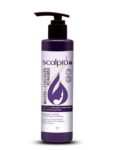 ماسک مو حاوی بیوتین و کلاژن، بدون نیاز به آبکشی - اسکالپیا | Scalpia
