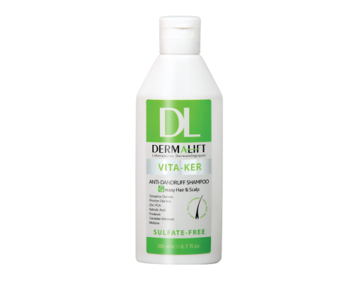 شامپو ضد شوره درمالیفت ویتاکر مخصوص موهای چرب ۲۰۰ میلی لیتر