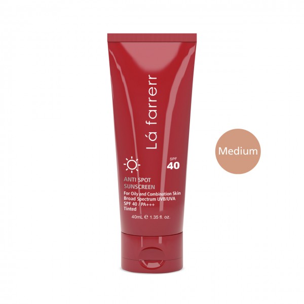 کرم ضد آفتاب مخصوص پوست های چرب و مستعد آکنه رنگ متوسط SPF40