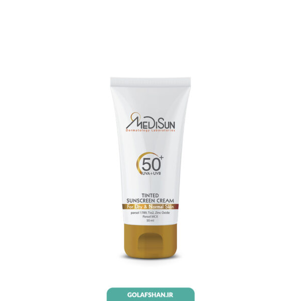 کرم ضد آفتاب رنگی مدیسان SPF50 (بژ طبیعی) + ارسال رایگان