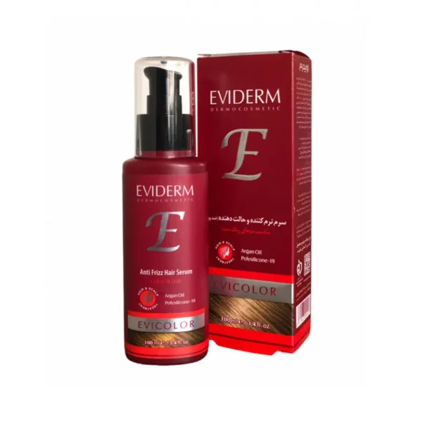 سرم آنتی فریز اوی کالر Eviderm مناسب موهای رنگ‌شده برای رفع وز و تثبیت رنگ