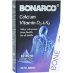 قرص بونارکو Bonarco حاوی کلسیم، زینک، منیزیم و ویتامین D3 برای تقویت استخوان